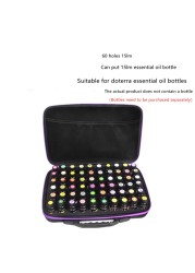 60 Bottles Essential Oil Collection Bags Portable Travel Carrying Bag Nail Polish Portable Shockproof Doterra Storage Bag