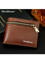 2022 Casual Men Wallets Short Card Holder Photo Holder Casual Style Male Wallets Luxury Men Purses PU Leather Wallet for Men