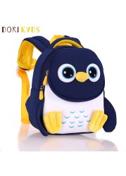 DORIKYDS 3D Penguin Backpack Kids Cute Cartoon Anti-lost School Bags 2 Size Cute Gift for Boys and Girls