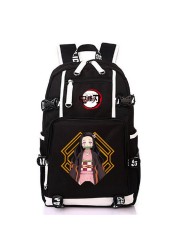 Unisex Anime Demon Slayer Kamado Tanjirou Nezuko Travel Bag Casual School Bag Student Backpacks