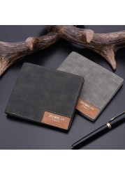 2022 minimalist men's wallet small wallet youth retro ultra-thin men's cross section wallet men's wallet wholesale price