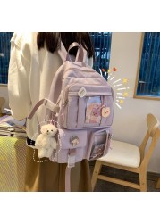 High school student backpack large capacity ins Japanese junior high school student schoolbag female Korean elegant mori girl