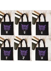 Y2K Fashion Canvas Shopping Bags Customized Logo Cloth Bag Women Shopper Anime Bag Designer Handbags Cheap Women Bags
