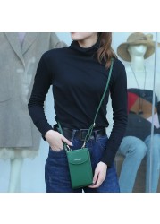 صغيرة Crossbody خلية صغيرة الهاتف المحمول فتاة بو الجلود حقيبة يد حقيبة كتف الحقيبة محفظة محفظة المرأة سستة رفرف حقيبة الهاتف