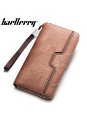 Men's Faux Leather Wallet Casual Pocket New Style Wallet Craft Design Card Holder Detachable Handbag for Men