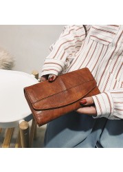 Women's Classic Trifold Wallet Long Wallet PU Leather Phone Bag With Latch Card Bag For Girls High Quality