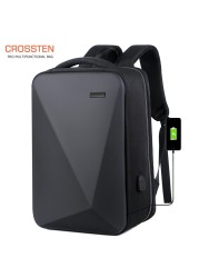 Crossten Laptop Backpack Anti-theft Lock 15.6 inch Laptop Backpack USB Charging Multifunctional Waterproof Business School Bag