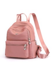 2021 New Designer Nylon Backpack Teenagers Students Solid Color Mochila High School Bag Women Travel Bag Girls Shoulder Bag