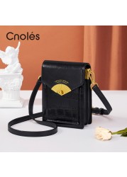 Cnoles Mobile Phone Small Crossbody Bags For Women Shoulder Bag Messenger Bag Ladies Designer Brand Bags Fan Shaped Hardware