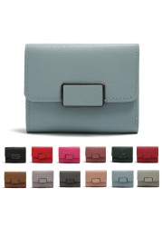 New Arrival Luxury Designer Korean Style Short Small Women Leather Wallet Card Holder Small Purse Female Bag 2022 Fashion