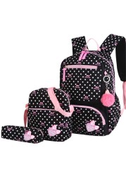 3pcs/set Printing School Bags Backpacks Schoolbag Fashion Kids Lovely Backpack for Children School Bag for Girls School Bag Student Mochila