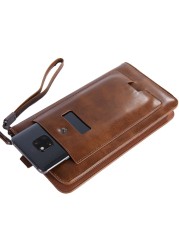 BABORRY-Men's Tall Handbag,Luxury,Multifunctional,Creative Cell Phone Wallet