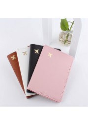 Unisex Simple Passport Holder Protector Cover Wallet PU Card Case Holder Travel Document Organizer Storage With Card Slot