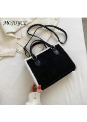 Women Shoulder Bags Winter Fashion Faux Lamb PU Small Zipper Shoulder Bag Everyday Crossbody Bag For Shopping Travel