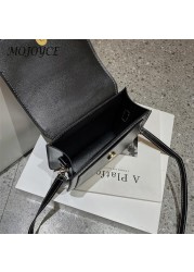 Fashion Bag Retro Straddle Bag Pure Color PU Leather Handbag Thread Purse Female Flap Casual Messenger Bags