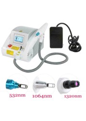 Q Switch ND YAG Carbon Laser Peel Tattoo Eyebrow Removal Machine Skin Whitening