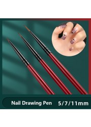 3pcs Nail Art Liner Brush Set Nails Painting Pen Drawing Pencil Nail Gel Nail Polish Lines Brushes Design Manicure Tools