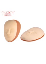 5D Silicone Practice Training Permanent Skin Plastic Holder Eyebrow Lips Eyes Tattoo Practice Skin Mannequin Dummy Face Head Tools