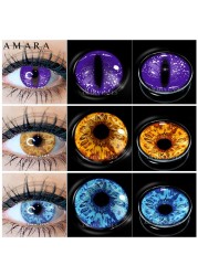 Amara Colored Contact Lenses For Eyes Anime Cosplay Colored Lenses Blue Purple Multicolor Contact Lenses Makeup Beauty