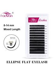 Super Mink Black Ellipse Flat Lashes Extensions Flat Eyelashes Extension Semi Permanent Individual Ultra Soft Application Friendly