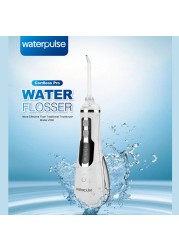 Waterpulse V500 الكبار المحمولة عن طريق الفم الري القابلة لإعادة الشحن جهاز تنظيف الأسنان بالماء 200 مللي IPX7 ماء الخيط