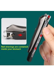 Foldable Portable Stainless Steel Nail Toe Cutter Trimmer Scissors Anti Nail Splash Bevel Cutting Design Manicure Pedicure Tools