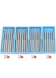 6pcs/box Dental Tungsten Carbide Burs 2.35mm Shank Head Dia 1.0/1.4/1.8/2.3mm