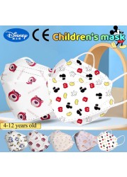 Disney Children KN95 Face Mask Anime Mickey Cartoon Cute 4-layers Breathable for 4-12 Years FFP2 Mouth Mascarillas 10pcs/bag