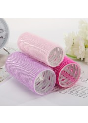 Hair Curler Grip Self-Design Sticky Cling Style Hair Curlers Stripe Silk Lazy Rod Heatless Headband Hairdressing Beauty Tools