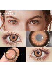 Eyeshire Eye Color Contact Lenses 1 Pair Natural Colored Lenses Yearly Cosmetic Lens Brown Cosmetic Lenses Contact Lens