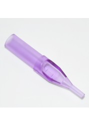 Disposable Tattoo Needle Heads Sterile Purple Plastic Tube Round Mouth Size 3R 5R 7R 9R 11R 13R