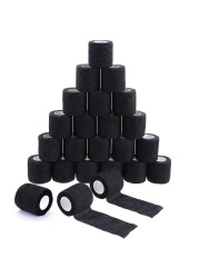 5/20pcs Black Tattoo Grip Bandage Cover Wraps Tapes Nonwoven Waterproof Self Adhesive Finger Wrist Protection Tattoo Accessories