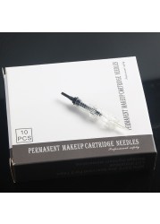 10pcs/box Revolution Permanent Makeup Screw Needle Cartridge 1RL Tattoo Needle Cartridge for Black Pearl Machine Kits