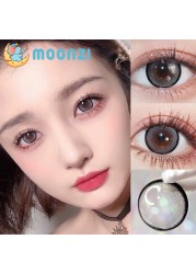 Moon Ze Yogurt Pops Contact Lenses Yearly Gray Soft For Eyes Large Pupil Contact Lenses Myopia Prescription Degree 2pcs/pair