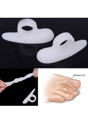 2pcs/pair Unisex Hammer Toe Pads Silicone Protector Spacer Gel Support Pads Temporary Corrector Straightener Bunion Guard