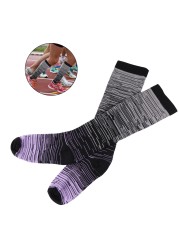 Fashion Cotton Pilates Knee High Stocking Leg Sock Sports Yoga Fitness Breathable Sweat-Absorbent Compression Socks Home Outdoor