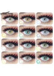 Ishihair Colored Contact Lenses For Eyes Braille Girl Colored Lenses Blue Green Multi Color Lenses Cosmetic Contact Lenses Make Up