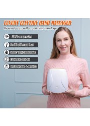 Electric Hand Massager with Heat Therapy, Nuaer Palm Finger 3D Air Pressure Massager for Carpal Tunnel, Stiff Joints