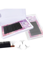 MASSCAKU 1 Second Easy Fan Lash Premade Size Auto Fans Blooming Eyelash 0.05/0.07/0.10mm 8-16mm Long Lasting For Building Lash