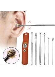 6pcs/set Ear Cleaner Ear Wax Removal Tool Through Ear Stick Earwax Remover Cleanser Spoon Cheap For 1 Cleaning Your Ears Kit