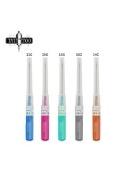 Disposable body piercing needles sterile steel surgical needles 14g 16g 18g 20g 22g 50pcs