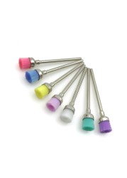 7pcs Nail Art Dental Drill Bit Teeth Cleaning Brush Colorful Bowl Polisher Brush Manicure Accessories Brush Set