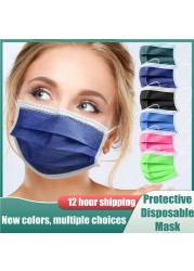 Disposable Mask Adult Colorful Face Masks Black Mouth Anti Dust Mascarillas quiurgicas homology adas Melt Puffed Cloth Fashion Mask