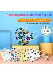 50-200pcs FPP2 Children's Mask KN95 Cartoon Face Mask Reusable Dustproof Breathable Protective For Boys Girl 4-12 Years Mascarilla