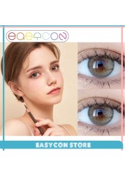 EASYCON Iris Green Cosmetic Colored Contact Lenses For Eyes Makeup Yearly Exclusive 1pc/pair Prescription Degree Myopia