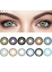 Amara 1 Pair Natural Colored Contact Lenses For Eyes KING Colored Cosmetics Colored Eye Contact Lenses