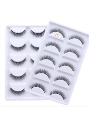 Wholesale 5/50 Boxes 100% Natural Mink Fur Eyelashes False Eyelashes 3D False Eyelashes Natural Soft Eyelash Extension Makeup H13