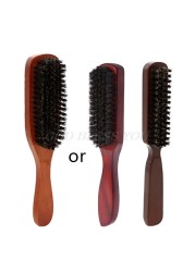 Wood Handle Hair Brush Bristle Beard Brush Comb Styling Detangling Straightening Drop Shipping