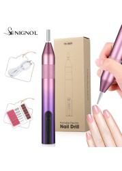 SENIGNOL Portable Electric Nail Machine Wireless Rechargeable Nail Drill for Manicure Pedicure Nail Saw Kit Nail Salon Tool