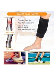 Tcare 1pc Leg Brace Ripped Muscle Shin Splint Brace Lower Leg Neoprene Runners Injury Strain Tear Splints Calf Compression Sleeve